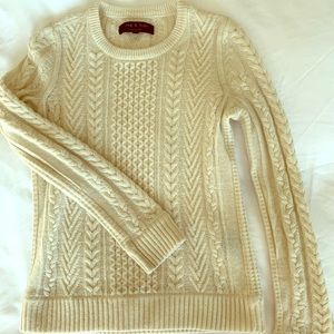 Cream cable-knit sweater
